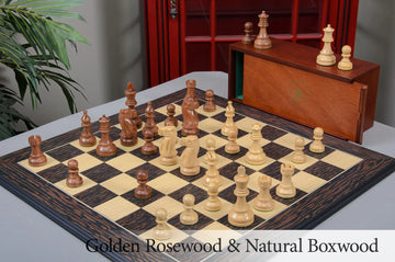 The American Staunton Chess Set, Box & Board Combination