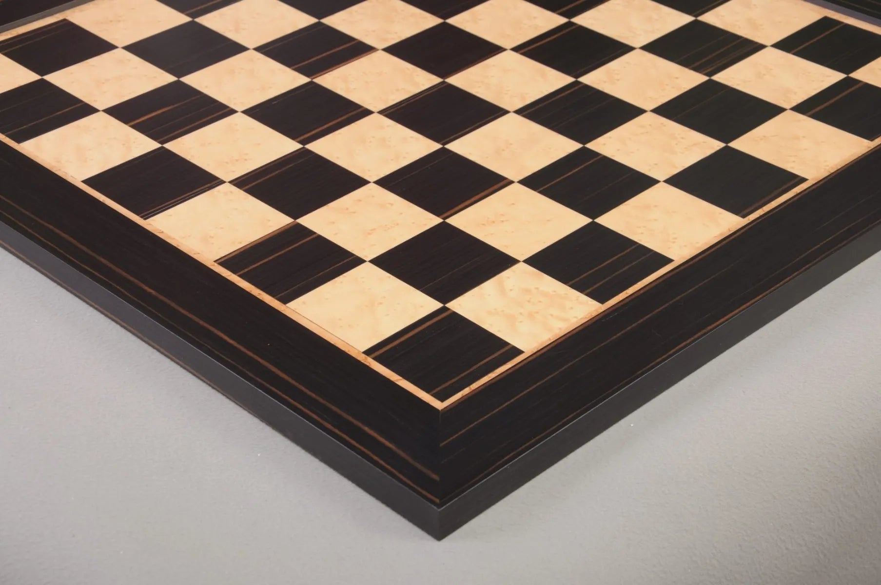 Macassar Ebony & Bird's Eye Maple Signature Traditional Chess Board ...