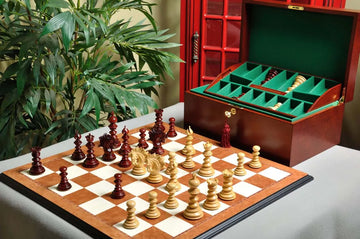 The Savano Series Luxury Wood Chess Set, Box, & Board Combination