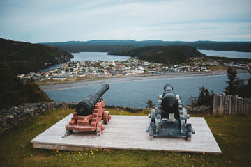Scandinavian cannons overlooking a fjord-erik-mclean-unsplash