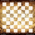 Vintage Map - Full Color Vinyl Chess Board