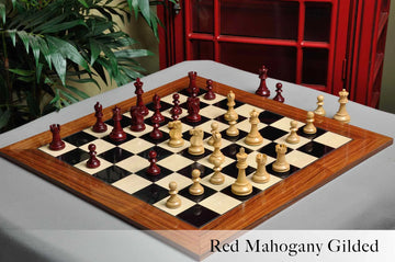 The Reykjavik II Series Gilded Chess Pieces - 3.75