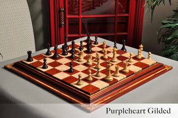 The Reykjavik II Series Gilded Chess Pieces - 3.75