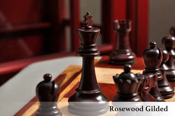 The Reykjavik II Series Gilded Chess Pieces - 3.75