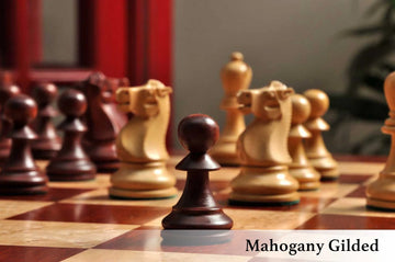 The Reykjavik II Series Gilded Chess Pieces - 3.75