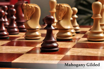 The Zagreb '59 Series Gilded Chess Pieces - 3.875