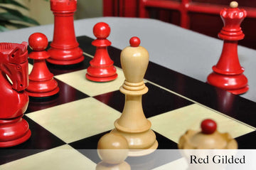The Zagreb '59 Series Gilded Chess Pieces - 3.875