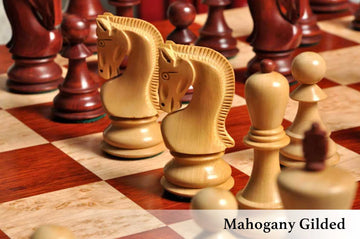 The Zagreb '59 Series Gilded Chess Pieces - 3.875