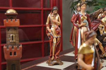 The Pyrenees Series Hand Painted Chess Pieces - From The Val Gardena Collection - 6.3