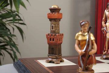 The Pyrenees Series Hand Painted Chess Pieces - From The Val Gardena Collection - 6.3