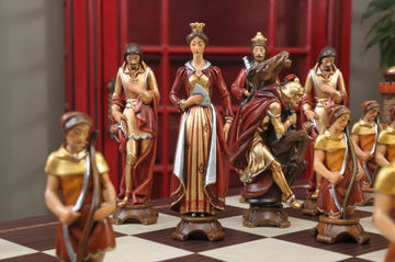 The Pyrenees Series Hand Painted Chess Pieces - From The Val Gardena Collection - 6.3