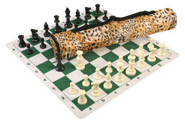 Quiver Chess Set Combination and Single Weighted Regulation Pieces | Thin Mousepad Chess Board | Quiver Bag
