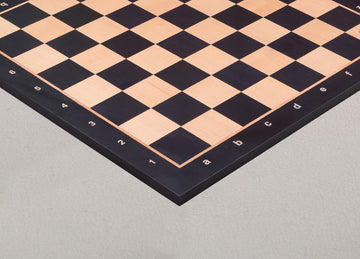 PROTOTYPE - Black Satin and Maple Wooden Tournament Chess Board - 2.25