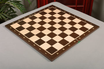 African Palisander & Maple Folding Wooden Chess Board - 2.25" With Notation