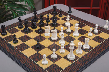The Reykjavik II Series Bone Chess Pieces - 3.75