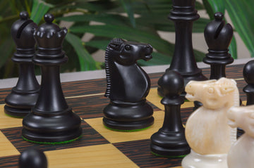 The Reykjavik II Series Bone Chess Pieces - 3.75