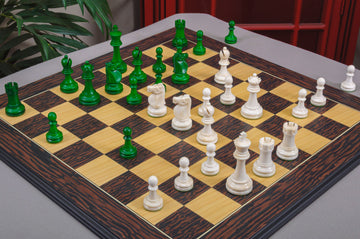 The Reykjavik II Series Bone Chess Pieces - 3.75