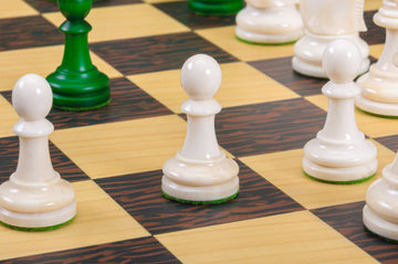 The Reykjavik II Series Bone Chess Pieces - 3.75