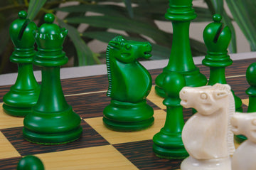 The Reykjavik II Series Bone Chess Pieces - 3.75