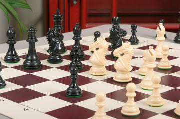 The Excalibur Series Triple Weighted Plastic Chess Pieces - 3.75