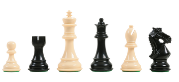 The Excalibur Series Triple Weighted Plastic Chess Pieces - 3.75
