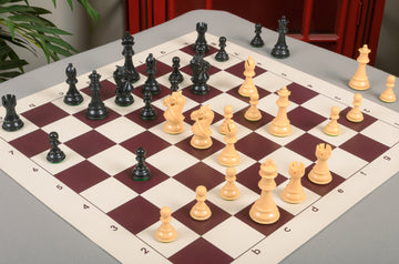 The Excalibur Series Triple Weighted Plastic Chess Pieces - 3.75