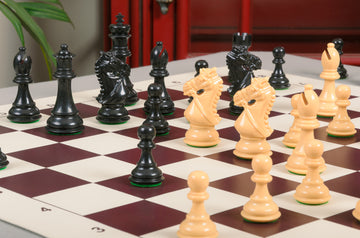 The Excalibur Series Triple Weighted Plastic Chess Pieces - 3.75