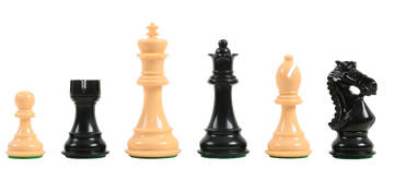 The Excalibur Series Triple Weighted Plastic Chess Pieces - 3.75