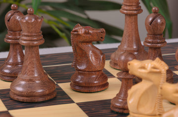 CLEARANCE - The Fischer Spassky 1972 Series Commemorative Chess Pieces - 3.75