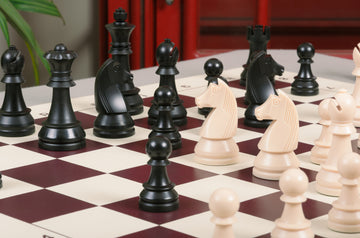 The Zugzwang Series Triple Weighted Plastic Chess Pieces - 3.75