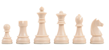 The Zugzwang Series Triple Weighted Plastic Chess Pieces - 3.75