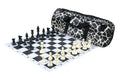 Deluxe Chess Set Combination and Single Weighted Regulation Pieces | Thin Mousepad Chess Board | Deluxe Bag
