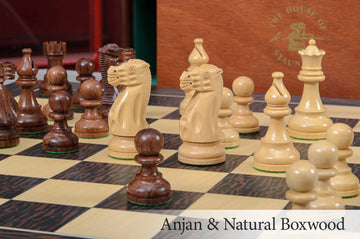 The American Staunton Chess Set, Box & Board Combination