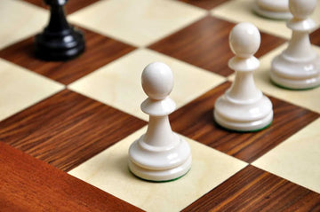 The Reykjavik II Series Bone Chess Pieces - 3.75