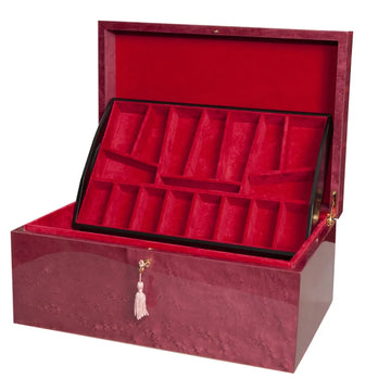 Signature Fitted Coffer Chess Box - Redwood Burl