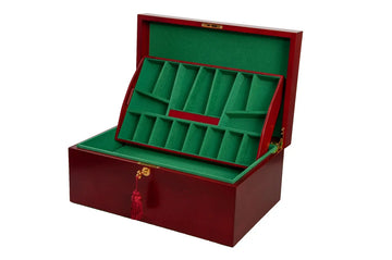 Large Coffer Chess Box - Red Burl