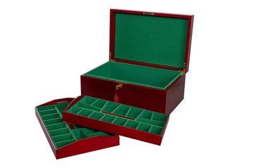 Large Coffer Chess Box - Red Burl