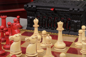 The Carton-Pierre Staunton Series Chess Set, Casket, & Board Combination