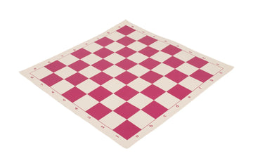 5 x Regulation Vinyl Tournament Chess Board - 2.25" - Fuchsia & Buff