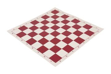 5 x Regulation Vinyl Tournament Chess Board - 2.25" - Red & Buff