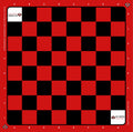 US Chess Women - Silk Screened Vinyl Chess Board - Red/Black