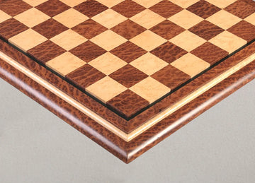 Signature Contemporary V Luxury Chess board - VAVONA BURL / BIRD'S EYE MAPLE - 2.5