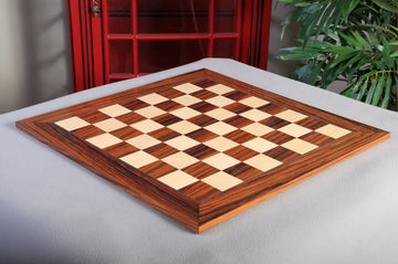 Santos Palisander & Bird's Eye Maple Standard Traditional Chess Board - Gloss Finish