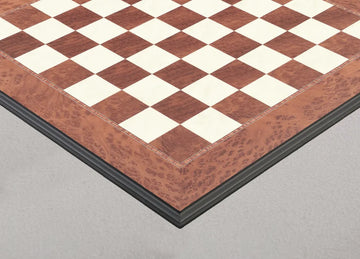 Elm Burl and Bird's Eye Maple Superior Traditional Chess Board