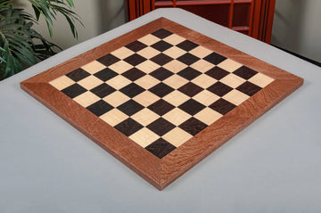 African Palisander and Maple Superior Traditional Chess Board - 2.5" Squares