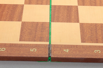 Folding Mahogany and Maple Wooden Tournament Chess Board