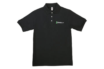 Chesscom New Black Polo-Mens-Black-Medium (M)