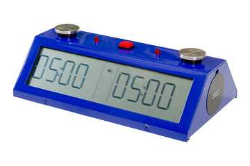 BLUE - Zmart Tap N Set Pro Chess Clock - with DOUBLE DISPLAYS