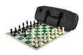 Deluxe Chess Set Combination and Single Weighted Regulation Pieces | Vinyl Chess Board | Deluxe Bag