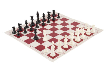 Regulation Tournament Chess Pieces and Chess Board Combo - SINGLE WEIGHTED